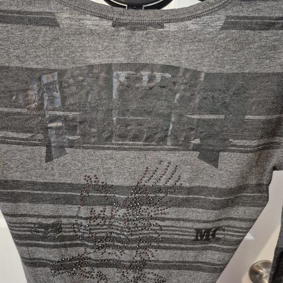 Fox Black and Gray Lightweight Henley Motorcycle Club Long Sleeve Tee - Picture 9 of 12